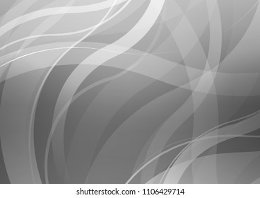 Light Silver, Gray vector pattern with bent ribbons. Creative geometric illustration in marble style with gradient. Textured wave pattern for backgrounds.