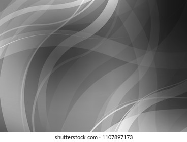 Light Silver, Gray vector pattern with bent lines. Creative geometric illustration in marble style with gradient. A completely new marble design for your business.