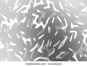 Light Silver, Gray vector pattern with lines, ovals. Colorful abstract illustration with gradient lines. A completely new marble design for your business.
