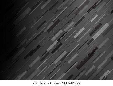 Light Silver, Gray vector pattern with narrow lines. Shining colored illustration with narrow lines. The template can be used as a background.