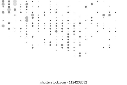 Light Silver, Gray vector  pattern with spheres. Abstract illustration with colored bubbles in nature style. New design for ad, poster, banner of your website.