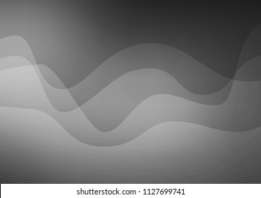 Light Silver, Gray vector pattern with curved circles. Creative geometric illustration in marble style with gradient. Textured wave pattern for backgrounds.