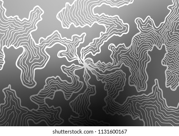 Light Silver, Gray vector pattern with lamp shapes. Glitter abstract illustration with wry lines. Brand new design for your ads, poster, banner.