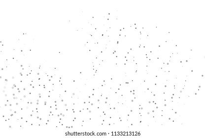 Light Silver, Gray vector  pattern with spheres. Glitter abstract illustration with blurred drops of rain. The pattern can be used for beautiful websites.