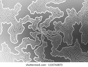 Light Silver, Gray vector pattern with lamp shapes. Colorful abstract illustration with gradient lines. Pattern for your business design.