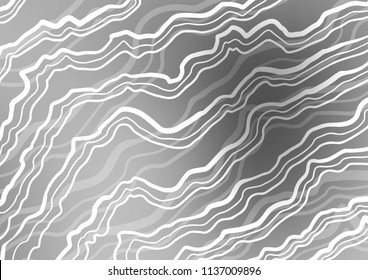 Light Silver, Gray vector pattern with liquid shapes. A sample with blurred bubble shapes. The elegant pattern for brand book.