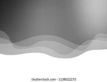 Light Silver, Gray vector pattern with lines, ovals. Modern gradient abstract illustration with bandy lines. The best blurred design for your business.