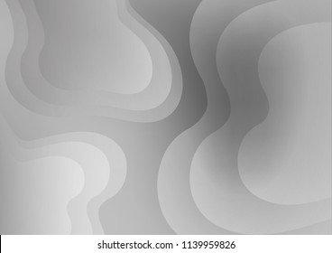 Light Silver, Gray vector pattern with lines, ovals. Modern gradient abstract illustration with bandy lines. A completely new template for your business design.
