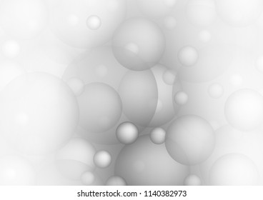 Light Silver, Gray vector pattern with spheres. Modern abstract illustration with colorful water drops. The pattern can be used for beautiful websites.