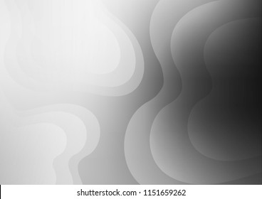 Light Silver, Gray vector pattern with lava shapes. Shining illustration, which consist of blurred lines, circles. Textured wave pattern for backgrounds.