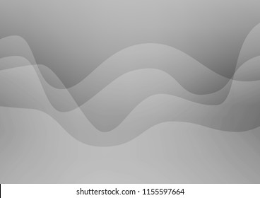 Light Silver, Gray vector pattern with bent ribbons. A sample with blurred bubble shapes. The best blurred design for your business.
