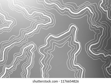 Light Silver, Gray vector pattern with lines, ovals. Geometric illustration in marble style with gradient.  A new texture for your  ad, booklets, leaflets.