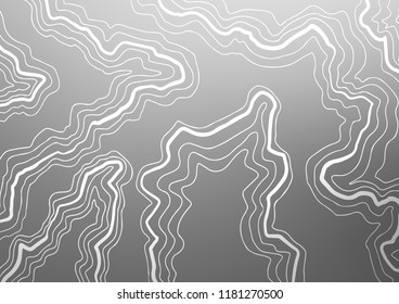Light Silver, Gray vector pattern with lines, ovals. Shining crooked illustration in marble style. The elegant pattern for brand book.