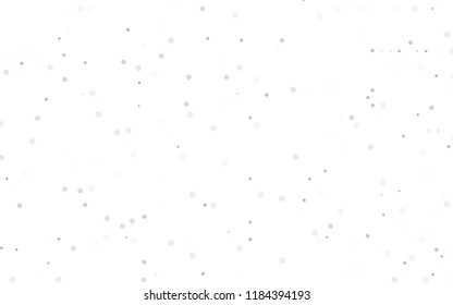 Light Silver, Gray vector  pattern with spheres. Illustration with set of shining colorful abstract circles. Pattern can be used as texture of water, rain drops.