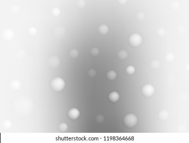 Light Silver, Gray vector pattern with spheres. Blurred decorative design in abstract style with bubbles. Pattern can be used as texture of water, rain drops.
