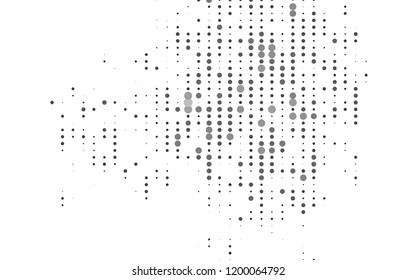 Light Silver, Gray vector pattern with spheres. Blurred bubbles on abstract background with colorful gradient. Pattern for ads, booklets.