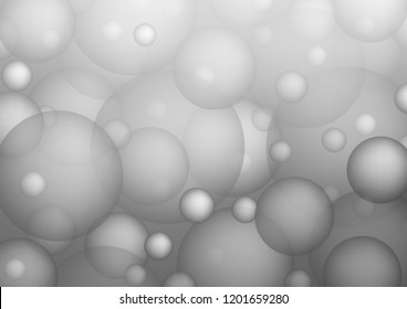 Light Silver, Gray vector pattern with spheres. Illustration with set of shining colorful abstract circles. Beautiful design for your business natural advert.