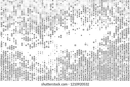 Light Silver, Gray vector pattern with spheres. Abstract illustration with colored bubbles in nature style. Pattern for ads, leaflets.
