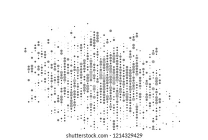 Light Silver, Gray vector pattern with spheres. Modern abstract illustration with colorful water drops. Pattern for ads, booklets.