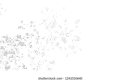 Light Silver, Gray vector pattern with spheres. Blurred decorative design in abstract style with bubbles. Pattern for ads, booklets.