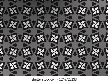 Light Silver, Gray vector pattern in polygonal style with cubes. Glitter abstract illustration with squares, lines. Best design for your ad, poster, banner.