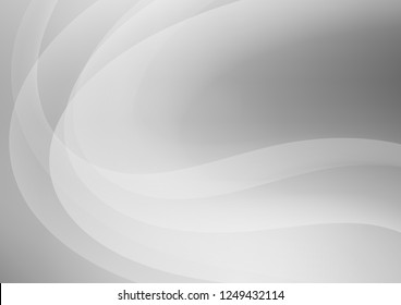 Light Silver, Gray vector pattern with bent ribbons. Shining crooked illustration in marble style. The elegant pattern for brand book.