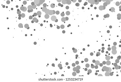 Light Silver, Gray vector pattern with spheres. Blurred decorative design in abstract style with bubbles. Pattern for ads, booklets.