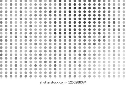 Light Silver, Gray vector pattern with spheres. Illustration with set of shining colorful abstract circles. Pattern of water, rain drops.