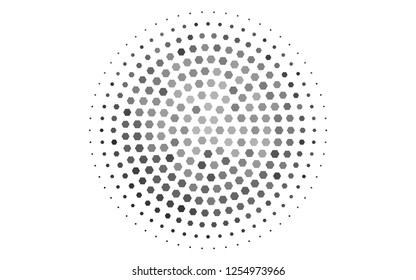 Light Silver, Gray vector pattern with colorful hexagons. Illustration of colored hexagons on white surface. New template for your brand book.