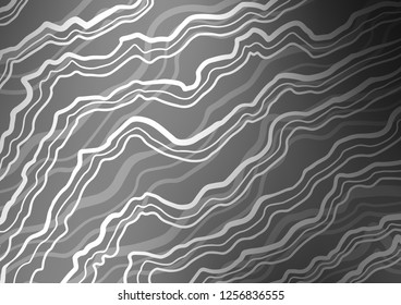 Light Silver, Gray vector pattern with lava shapes. A sample with blurred bubble shapes. A new texture for your  ad, booklets, leaflets.