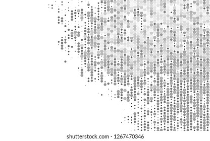 Light Silver, Gray vector pattern with spheres. Blurred decorative design in abstract style with bubbles. Design for business adverts.