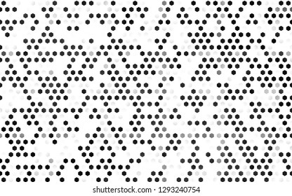 Light Silver, Gray vector pattern with colorful hexagons. Glitter abstract illustration in hexagonal style. Pattern for trendy fabric, wallpapers.