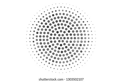 Light Silver, Gray vector pattern with colorful hexagons. Abstract illustration with colorful hexagons. Pattern can be used for landing pages.