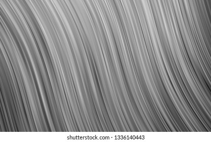 Light Silver, Gray vector pattern with lava shapes. Modern gradient abstract illustration with bandy lines. Brand new design for your ads, poster, banner.