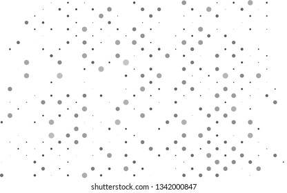 Light Silver, Gray vector pattern with spheres. Blurred bubbles on abstract background with colorful gradient. Pattern for ads, booklets.