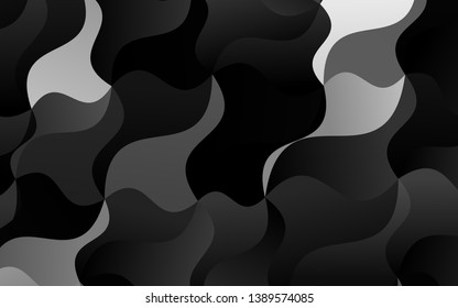 Light Silver, Gray vector pattern with bubble shapes. Creative geometric illustration in marble style with gradient. Pattern for your business design.