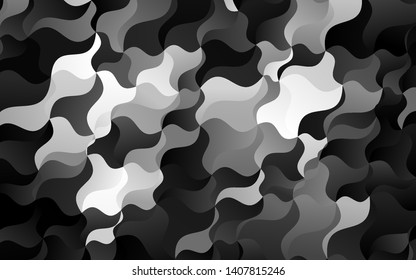 Light Silver, Gray vector pattern with bubble shapes. Shining illustration, which consist of blurred lines, circles. Marble style for your business design.