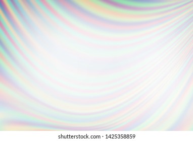 Light Silver, Gray vector pattern with lines, ovals. Blurred geometric sample with gradient bubbles.  A new texture for your  ad, booklets, leaflets.