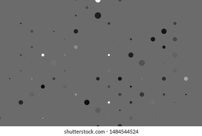 Light Silver, Gray vector pattern with spheres. Abstract illustration with colored bubbles in nature style. Pattern for ads, leaflets.