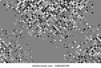 Light Silver, Gray vector pattern with spheres. Abstract illustration with colored bubbles in nature style. Pattern of water, rain drops.