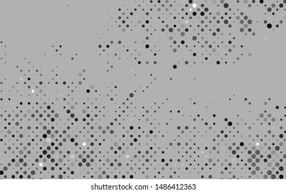 Light Silver, Gray vector pattern with spheres. Abstract illustration with colored bubbles in nature style. Design for posters, banners.