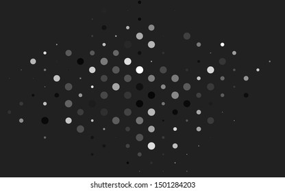 Light Silver, Gray vector pattern with spheres. Abstract illustration with colored bubbles in nature style. Design for business adverts.