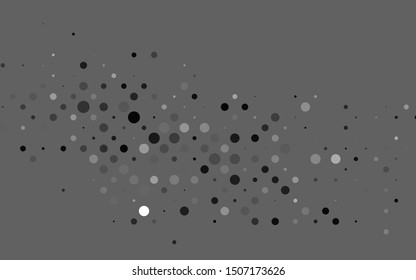 Light Silver, Gray vector pattern with spheres. Abstract illustration with colored bubbles in nature style. Pattern for ads, booklets.