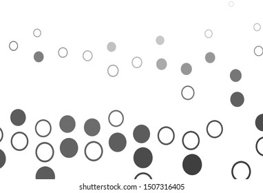 Light Silver, Gray vector pattern with spheres. Beautiful colored illustration with blurred circles in nature style. Pattern for ads, leaflets.