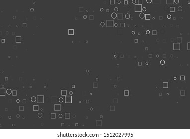 Light Silver, Gray vector pattern with spheres, squares. Glitter abstract illustration with cubes, circles. Pattern for beautiful websites.
