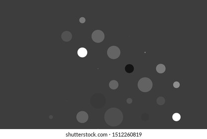 Light Silver, Gray vector pattern with spheres. Abstract illustration with colored bubbles in nature style. Pattern for beautiful websites.