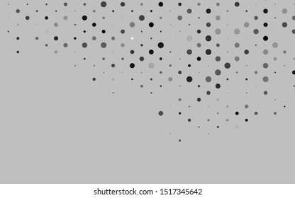 Light Silver, Gray vector pattern with spheres. Illustration with set of shining colorful abstract circles. Design for posters, banners.