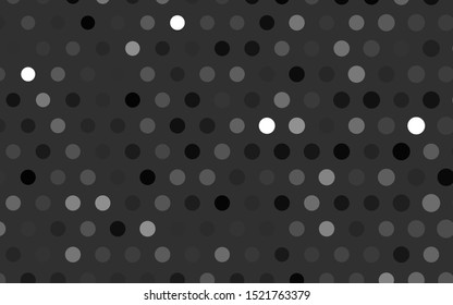 Light Silver, Gray vector pattern with spheres. Beautiful colored illustration with blurred circles in nature style. Template for your brand book.