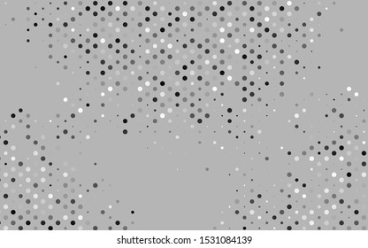 Light Silver, Gray vector pattern with spheres. Beautiful colored illustration with blurred circles in nature style. Pattern for beautiful websites.