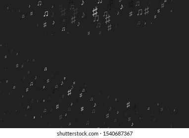 Light Silver, Gray vector pattern with music elements. Shining illustration of colorful gradient music notes. Pattern for school ad, booklets.